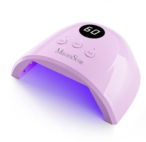 MelodySusie UV Nail Lamp, Plus30F UV Light for Gel Nails LED Nail Dryer with 3 Timer, Smart Sensor, LCD Display Fast Curing Gel Nail Polish Nail Art Tools Manicure Accessories-Purple