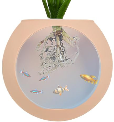 Ruwshuuk Wand-Blumenvase, Wandvasen für Dekoration, Silikon-Pflanzgefäß, Aquarium-Wandhalterung, transparentes Terrarium, Luftpflanzenhalter, Anzuchtstation für Hydrokulturpflanzen