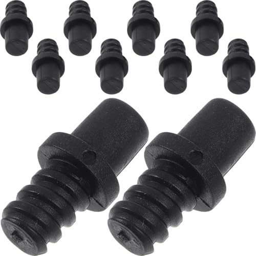 HOMOCONO 10 StüCk ToilettenbüRstenadapter - 16mm Schraubverbindung, Selbstsperrend, 12.7mm Schwarzes Pp, ErsatzbüRstenkopf Verbinder FüR Wc BüRsten, Langlebig Und Einfach Zu Reinigen