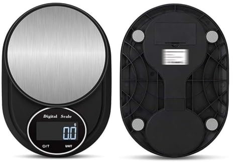 MOKLYF para Cocina y joyería Básculas de Cocina para Alimentos Básculas de Cocina para Pesar Alimentos Básculas electrónicas Digitales Negras Básculas de Cocina par(Un Color - 3 kg/0,1 g