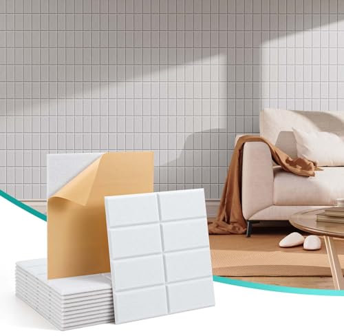 Soundsbay Große Filz Pinnwand Selbstklebend, 120×90cm Dekorative Pinwand aus Filz, 0,9cm Dick, Moderne DIY Frei Spleißen Pinnwand für die Wandgestaltung in Büros, Schulen und Kinderzimmern