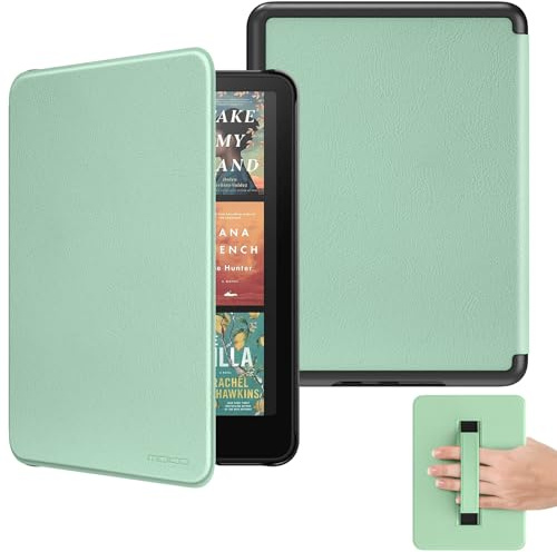 MoKo Hülle für Kindle Paperwhite 7 (12. Gen, 2024), Agave Grün | für die Signature Edition 2024, Leichte Schutzhülle mit Handschlaufe, Auto Schlaf/Wach