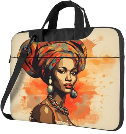 Entemne 13/14/15.6 Pollice Borsa Del Computer Portatile Etnica Boemia Africana Della Donna Pittura di Arte Del Manicotto Del Computer Caso Del Manicotto Per Le Donne Uom, Multi, 15.6 inch