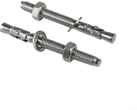 Eawfgtuw 10 anclajes de perno de acero inoxidable 304 resistentes, pasadores de fijación de expansión resistentes para proyectos de construcción y montaje en pared de ladrillo de hormigón (M8 x 90)