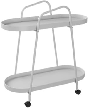 Carrello multiuso a 2 livelli con ruote, carrello portaoggetti da cucina in ferro, carrello di servizio per l'organizzazione domestica, versatile