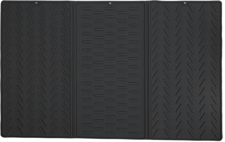 Luocute Torkmatta Av Silikondisk, Strukturerad Yta med Upphöjda Kanter och Djupa Spår för Snabb Torkning, Vikbar Trefaldig Design med Hängande Hål, Värmebeständig Halkfri (S 8,9 X 1,5 tum)