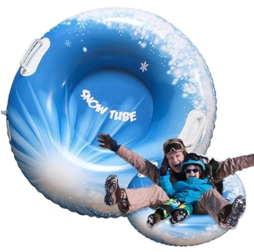 Aufblasbarer Schlitten, 80 cm Snow Tube, Aufblasbarer Rodel Für Erwachsene Mit Griffen, Aufblasbare Schneerutsche, Schneereifen Für Kinder, Winter Outdoor Skaten Ausrüstung, Parks Gärten Hinterhöfe