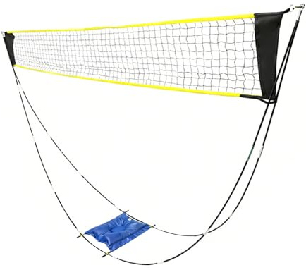 Rete da Pallavolo Esterna | Attrezzatura Sportiva Pieghevole - Attrezzatura Portatile per Pallavolo con Rete,per Pratica in Giardino, Vacanze, Campeggio, Spiaggia, Palestra