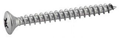 200 viti per truciolato a testa svasata a croce A2 in acciaio inox 4,5 x 50