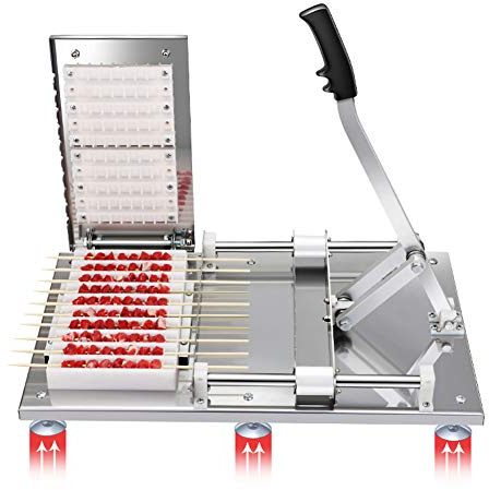 LCRSQ Machine pour Brochettes De Viande en Acier Inoxydable À 10 Trous Rapid Wear Porter Une Brochette De Viande Un Filon, Un Outil pour Barbecue, Un Filon Commercial