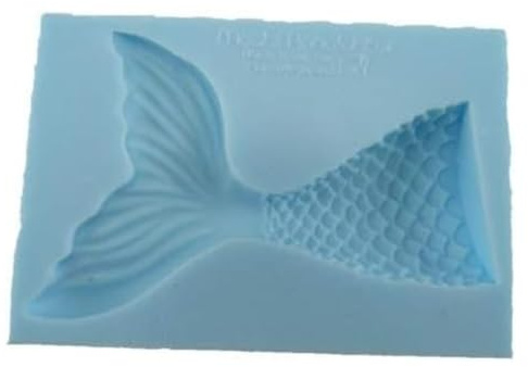 COXIMUS Silikonform Meerjungfrau Flosse | hochwertige Silikonform für Fondant und Flowerpaste | schnell & einfach zum Reindrücken | Made in Germany
