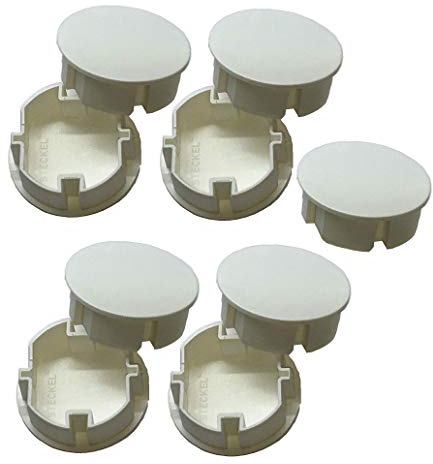 9 Stück STECKEL weiß Staubschutz Deckel Steckdosendeckel Abdeckung für saubere Schuko-Steckdosen Steckdosenleisten Mehrfachsteckdosen Spritzschutz Design Motiv-Hotel-und Firmen-Steckel