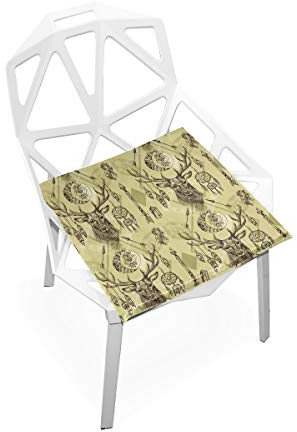 linomo Boho Hirsch Traum Fänger Memory Foam - Cojín para silla infantil, 40 x 40 cm