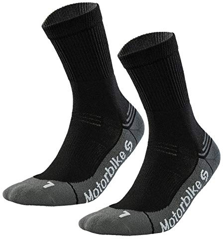 TODO Motorradsocken Herren Kurz Licht Atmungsaktiv Motor Socken Schwarz (47-49, 1-paar Szchwarz)