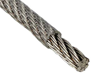 Drahtseil 3 / 4mm 10 Meter Geländerseil 3/4mm Edelstahl 7X7 ummantelt PVC klar EN 1.4401 mittelweich A4 NIRO, Nirosta