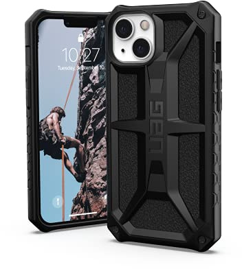 URBAN ARMOR GEAR UAG Designed for iPhone 13 Case Black Rugged Lightweight Slim Shockproof Premium Monarch Protective Cover, [6.1 inch Screen]