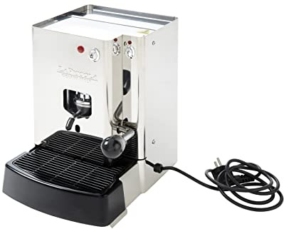 La Piccola Sara Classic Edelstahl italienische Espressomaschine für ESE-Pads | Umweltbewusst und sparsam im Verbrauch | Für Standard ESE-Pads 44mm, SARCLAA4S4GXX, Edelstalh