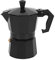 Cafetière à moka 3 tasses, cafetière italienne classique en aluminium avec poignée anti-brûlure pour cuisine, camping, bureau, 150 ml (noir)