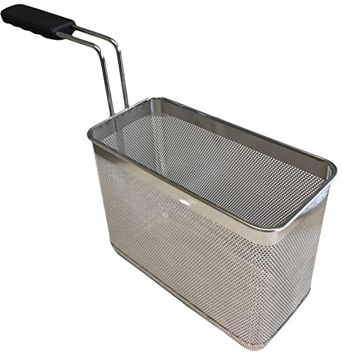 FBR0164 - CESTINO MADE IN ITALY CUOCIPASTA PROFESSIONALE 1/3 1 MANICO 139X286X215H MM IN ACCIAIO INOSSIDABILE AISI 304 CESTELLO CUOCI PASTA INOX GN 1/3