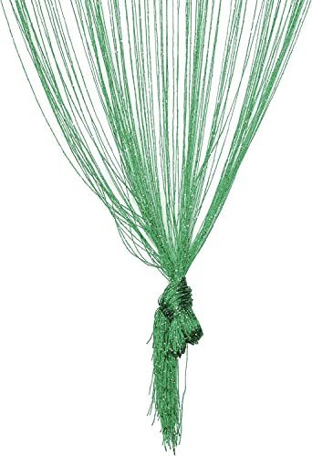 100 cm X 200 cm Tenda a fili per porta，Tenda di Stringa della Nappa，per Decorazioni per la casa Divisorio per Matrimoni Coffee Shop.（verde）