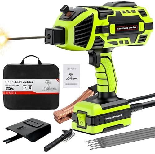 YesRight Portable Welding Machine 110V Handheld Electric ARC Welder Gun Stick Welder Machine with IGBT Inverter 5 Variable Current Adjustment for 1/16''-1/8'' Welding Rods