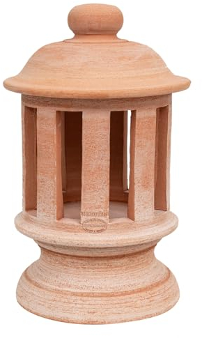 Biscottini - Lanterne da Esterno Grandi 45,5x26,5x26,5 cm Made in Italy - Decorazioni Giardino per Esterno - Lanterne da Giardino Terracotta Toscana