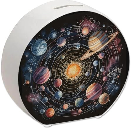 Sonnensystem Spardose Astronomische Weltraum-Spardose Planeten im Orbit Sonne Sterne Kosmos Liebhaber