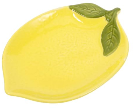 Ciieeo Zitronenförmige Keramikschale 6 Zoll Dessertteller Obstschale Servierteller Für Kuchen Salat Und Snacks Küchengeschirr Für Zuhause Und Gastronomie