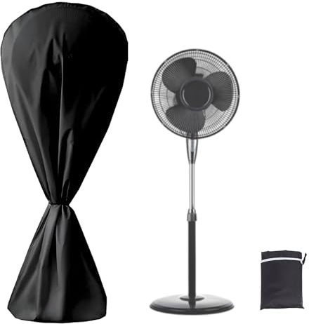 NICENEEDED Housse de Ventilateur 30x57 Pouce Housse Noire pour Ventilateurs de Sol Ronds Protection Anti Poussière pour Ventilateur Étanche Protection Anti Poussière pour Toit