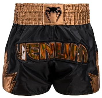 Venum Men's Inferno Kids Muay Thai Shorts, Deep Black/Copper, Large