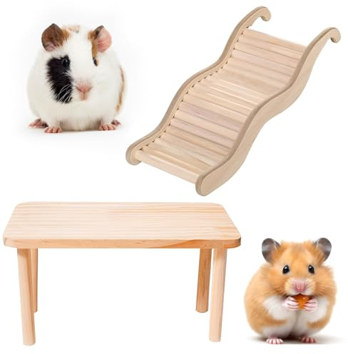 Hamster Plattform, Leiter Brücke Spielzeug Hamster Kletterspielzeug Käfigzubehör Hamsterplattform Kletterplattform Hamsterkäfig Zubehör für Kaninchen Meerschweinchen