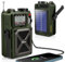 Portable DAB/DAB+ & FM Radio with Bluetooth 5.3, Solar Radio, Rechargeable Hand Crank Radio with SOS, Flashlight, Earphone Jack, SD Card, USB,4000mAh Emergency Wind up Radio