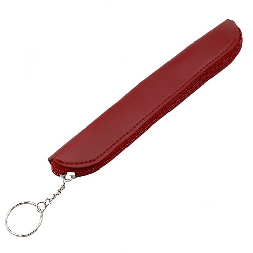 YISENJEE Stift Etui Einfarbiges Pu-Federmäppchen Mit Reißverschluss, Aufbewahrungstasche Für Stifte, Schutzhülle Für Füllfederhalter