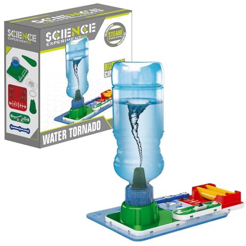 Buroku - Gioco Elettronico Tornado d’Acqua | Crea un Vortice con Bottiglia e Circuito Elettrico | Esperimento STEM per Bambini | Riutilizzabile ed Educativo | Guida Visiva Inclusa
