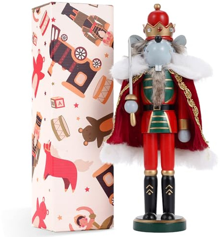 Xiongxiong Poupée de décoration de Noël casse-noisette, soldat de 30 cm, décoration de Noël (roi souris clôture), un excellent pour la famille et les amis