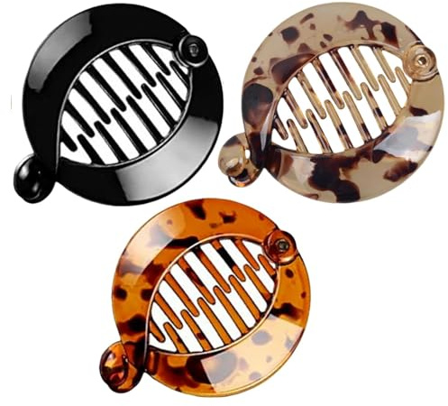 Bananen-Haarspangen aus Kunstharz, kleine Bananen-Haarkämme, Fischschwanz-Haarspange, Seitenkamm, runder Pferdeschwanz-Halter für Frauen und Mädchen, Haar-Accessoires, 3 Stück