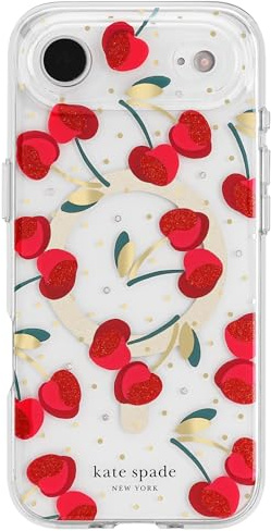 Kate Spade New York iPhone Air Case - Compatible with MagSafe - Designer Phone Case - Cherry Dot Gems