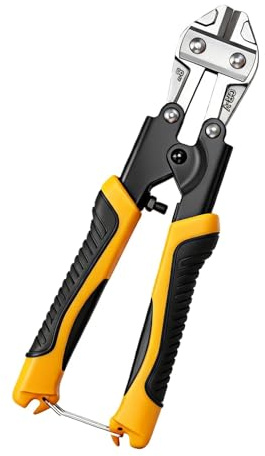 Bolt Cutter 210mm Wire Cable CR-V Mini Cutters Croppers Heavy Duty with Rubberized Anti Slip Grips Handles for Cut Padlocks Chain Wire Mesh Metal Small Screws Locks Rivet