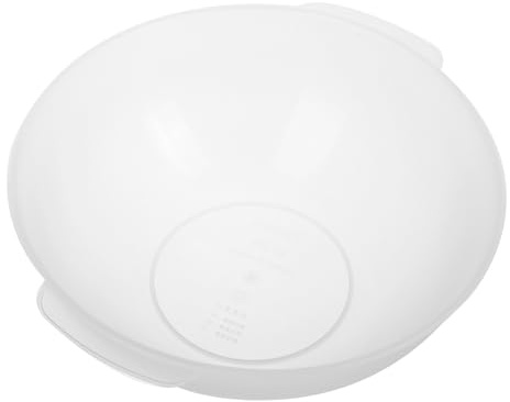 ABOOFAN Bassin Rond en Plastique Transparent Multifonctionnel 21 Cm avec Poignée pour Lavage Visage Mains pour Salons de et Voyages