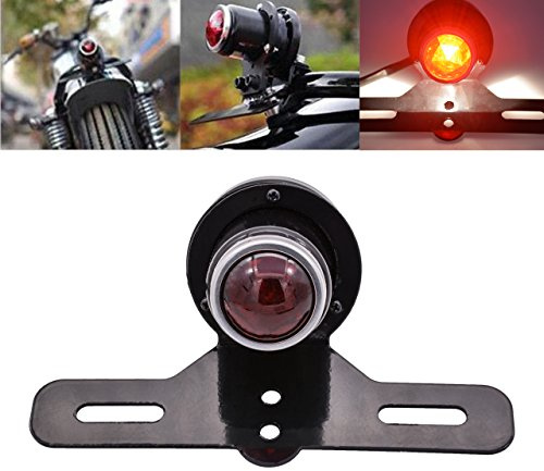 KaTur Feu arrière avec support pour moto, pour éclairage plaque d'immatriculation, feu de freinage, feu arrière