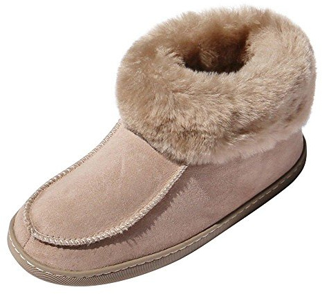 Hollert Lammfell Hausschuhe Emil Premium Herren Fellschuhe aus 100% Merino Schaffell