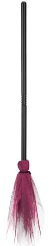 HEMOTON Halloween Hexenbesen Plastik Abnehmbare Besen Hexenbesen Requisiten Kinder, Magischer Besen für Kostümpartys, Halloween Party, Kinder Erwachsene Kostüm Dekoration, 90cm