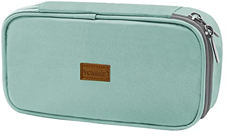 Yommie XXL Federmäppchen Oxford Federtasche Mit Reißverschluss Single Etui Federmappe Schlampermäppchen Mädchen Mäppchen Organizer Für Teenager Jungen Türkis