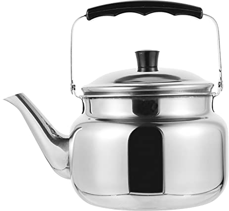 Tea Kettle Whistling Water Kettle Stainless Steel Tea Stovetop Whistling Teapot Boiling for Indoor Outdoor Camping Hiking Stainless Steel Water Camping Pots
