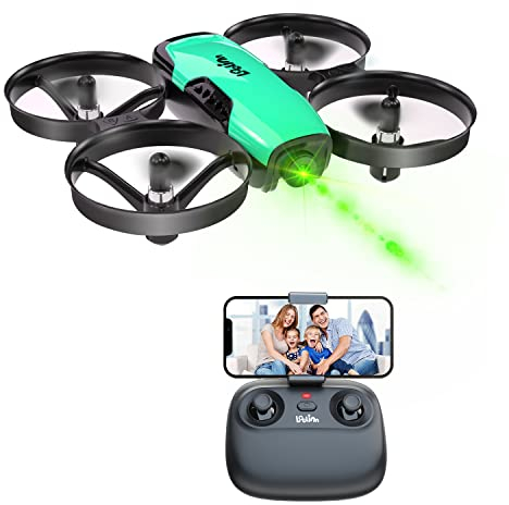 Loolinn | Drohne mit Kamera als Geschenk für Kinder - Mini Drohne Ferngesteuert mit Video & Fotos/Einstellbare Kamera/Zwei Batterien/Geprüftes C0-Zertifikat (Geschenk für Jungen und Mädchen)