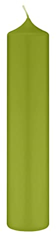 Altarkerzen (10% BW Anteil) (Bienenwachs Kerzen Limonegrün 300 x Ø 100 mm, 4 Stück, Kerzen mit Dornbohrung in RAL Kerzengüte Qualität