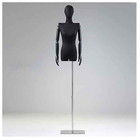 LXLIGHTS Schneiderpuppen Damen Torso, Zerlegbar Schwarz Schnuller Schneiderpuppe Torso Kleiderordnung Mit Hölzern Arm für Kleidung Kleid Schmuck Display Schaufensterpuppen Körper, 3 Farben