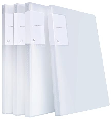 (4 Stück) A4 Sichtbuch,Präsentationsmappe Präsentationsbuch Mit 40 Klarsichthüllen, Präsentationsordner für Präsentationen