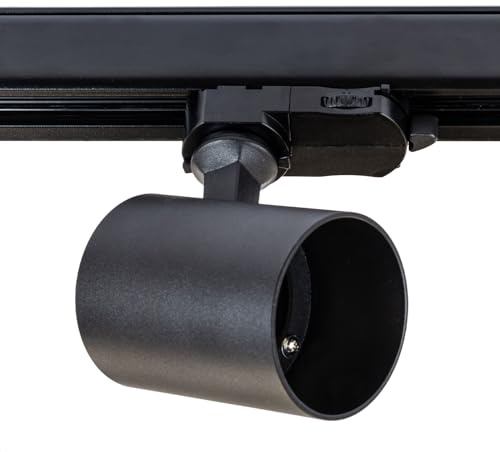 INNOVATE 3 Phasen LED Strahler GU10 Mini Schienensystem Lampen Schwarz | 3 Phasenschiene Adapter exkl. Leuchtmittel LED Spots 230V I Spotlight Spots schwarz 3 Phasen Schiene Deckenstrahler Spot GU10