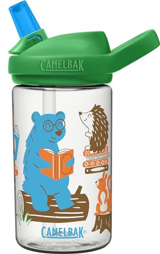 CAMELBAK Eddy+ Kids Everyday Wasserflasche – Starkes Fallsicheres Design – BPA-frei – auslaufsicher – spülmaschinenfest – 400 ml, Lesetiere